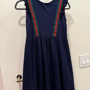 Gucci Kids Dress in Navy with Red and Green Stripes